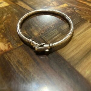 Sterling silver dolphin bangle